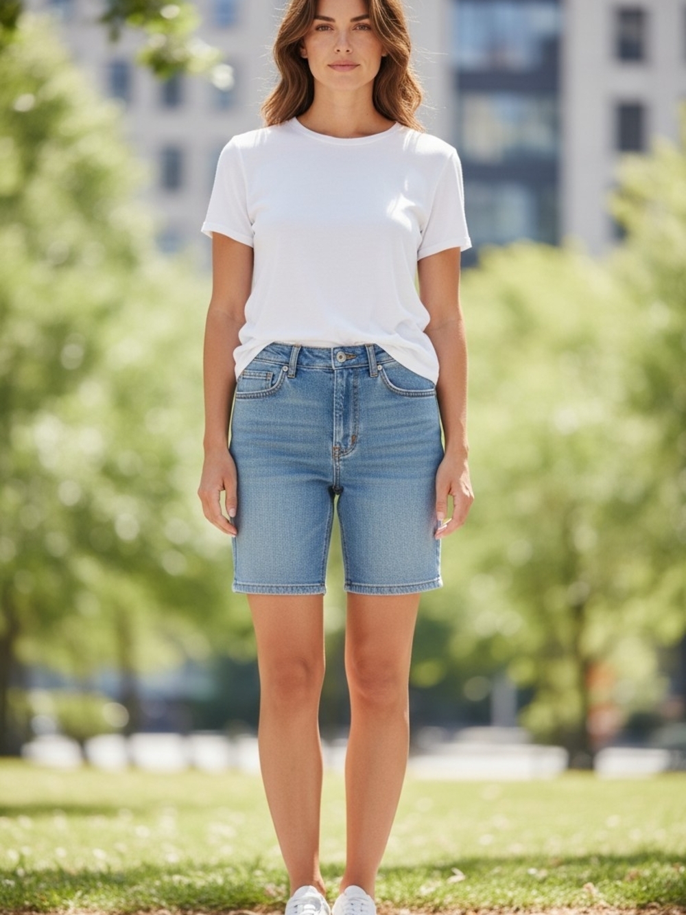 OAT New York Cloud Luxe Denim Bermuda Shorts – Size 4/27